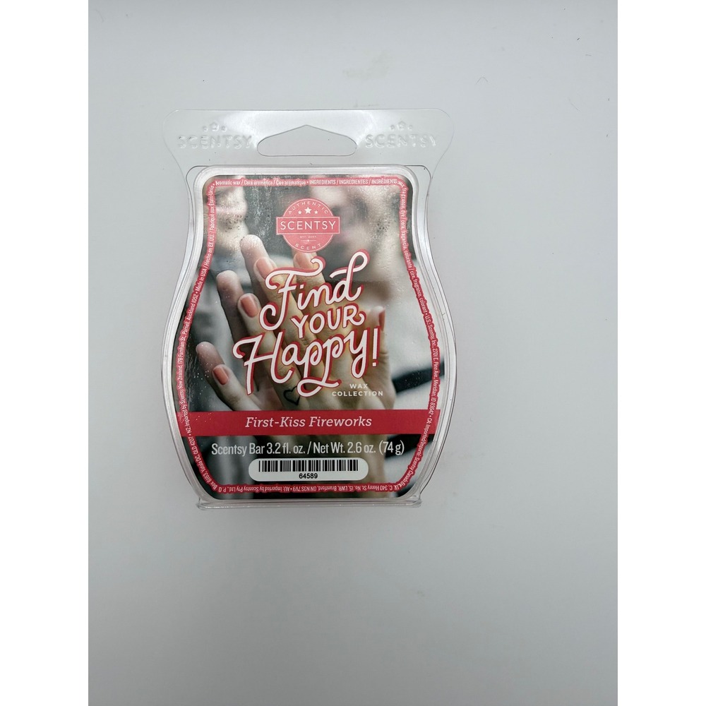 Scentsy Find Your Happy First Kiss Fireworks Scent Bar Wax Melt‎ Authentic